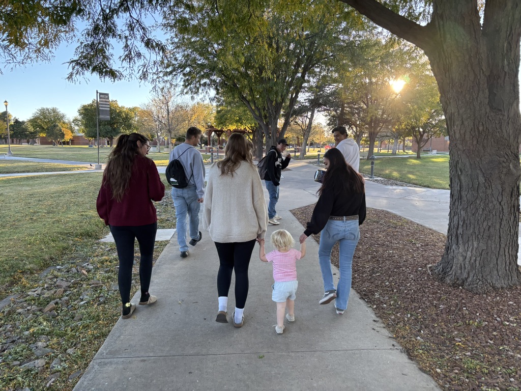 Students walking together on the ENMU campus